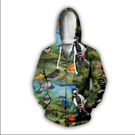 BIRDS HOODY - FREE AS A BIRD